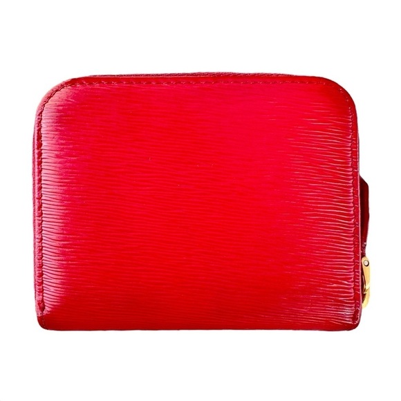 Authentic PRADA Cherry Red Saffiano Leather Card & Coin Holder with Box - Picture 4 of 16